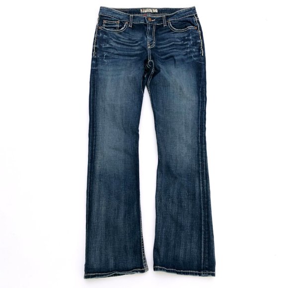 BKE Women's Kate Dark Wash Rhinestone Jeans 31x33